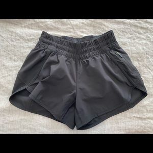 Black Lululemon Running Shorts; worn once; size 6